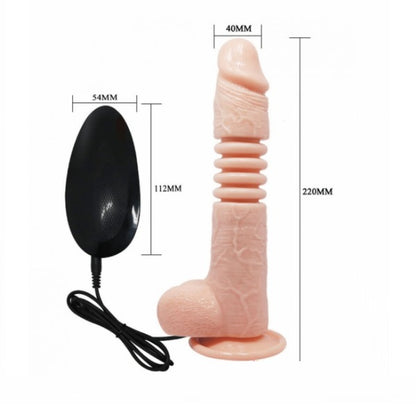 Thunder Up Powerful Vibration Thrusting & Rotating Dildo