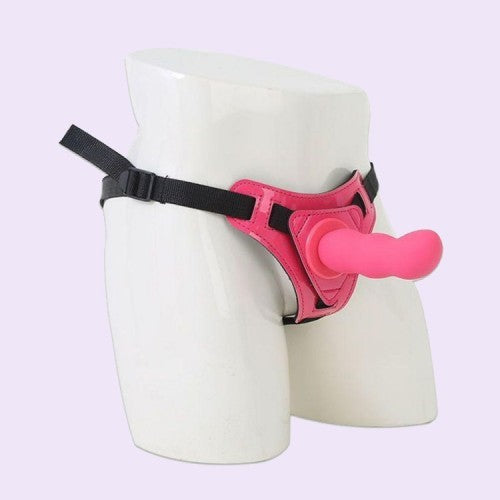Mini Solid Flesh Pink Strap on Dildo