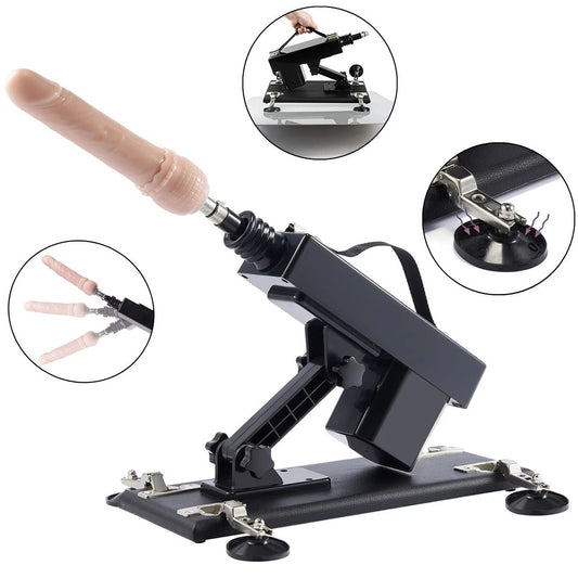 Multi Attachment Adjustable Thrusting Sex Machine