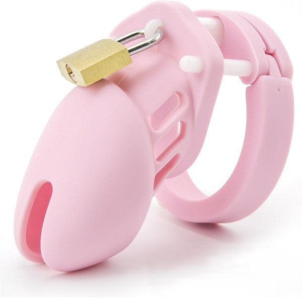 Pink Chastity Cock Cage
