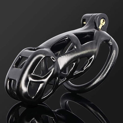 Premium Black Metal Chastity Device