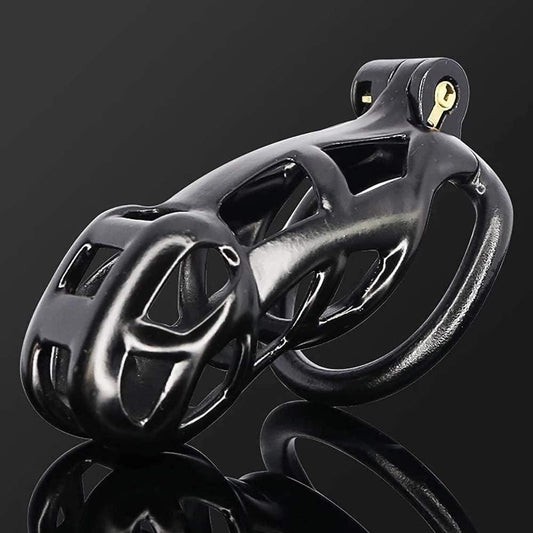 Premium Black Metal Chastity Device