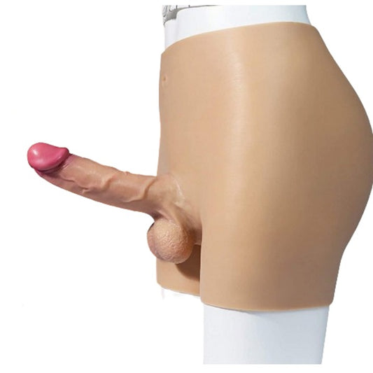 Silicone Wearable Strap-On Dildo With Realistic Testicles